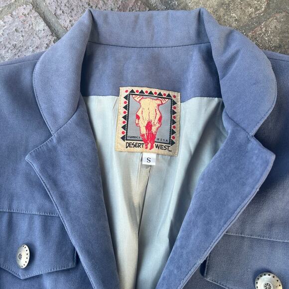 Desert West Vintage Jacket Size S Periwinkle Long Sleeve - Picture 2 of 3